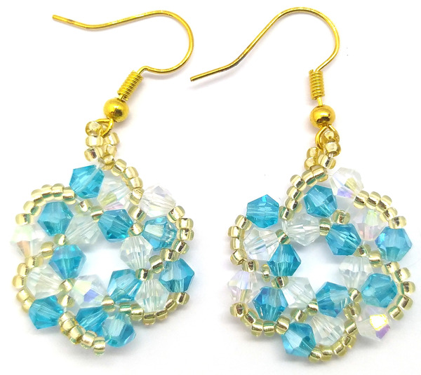 Boucles toupies en cristal de couleur {color-f}